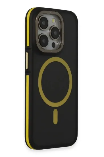 Joko iPhone 15 Pro Max Rocky Magsafe Kapak - Siyah-Sarı resmi