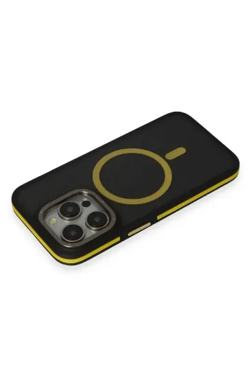 Joko iPhone 15 Pro Max Rocky Magsafe Kapak - Siyah-Sarı resmi