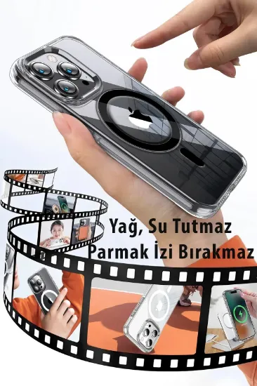 Joko iPhone 15 Pro Max Kılıf Crystal Magsafe Kapak - Şeffaf resmi