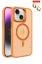 Joko iPhone 14 Kılıf Flet Lens Magsafe Kapak - Turuncu resmi