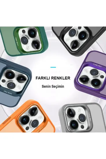 Joko iPhone 14 Pro Max Kılıf Flet Lens Magsafe Kapak - Lacivert resmi