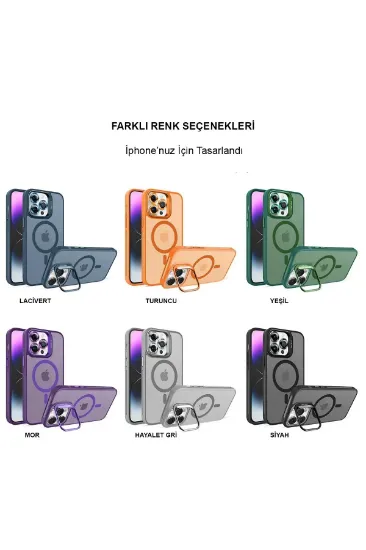 Joko iPhone 15 Pro Max Kılıf Flet Lens Magsafe Kapak - Siyah resmi