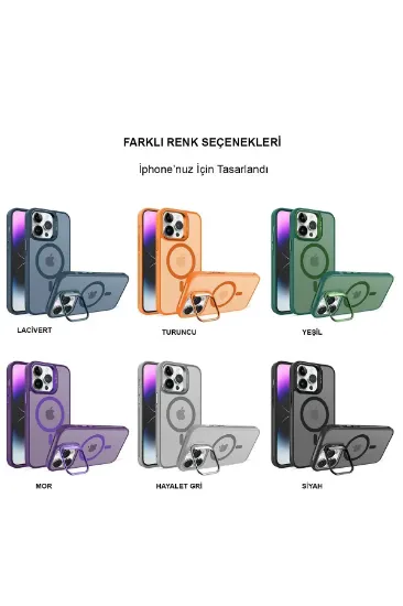 Joko iPhone 15 Pro Max Kılıf Flet Lens Magsafe Kapak - Lacivert resmi