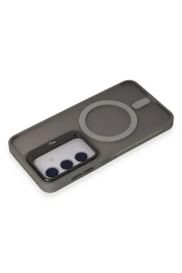 Joko Samsung Galaxy S24 Flet Lens Magsafe Kapak - Gri resmi