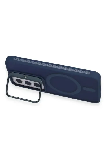 Joko Samsung Galaxy S24 Flet Lens Magsafe Kapak - Lacivert resmi