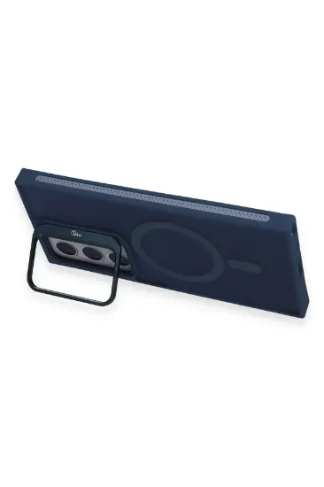 Joko Samsung Galaxy S24 Ultra Flet Lens Magsafe Kapak - Lacivert resmi