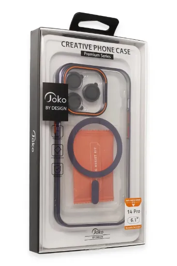 Joko iPhone 14 Pro Crown Lens Standlı Magsafe Kapak - Derin Mor resmi