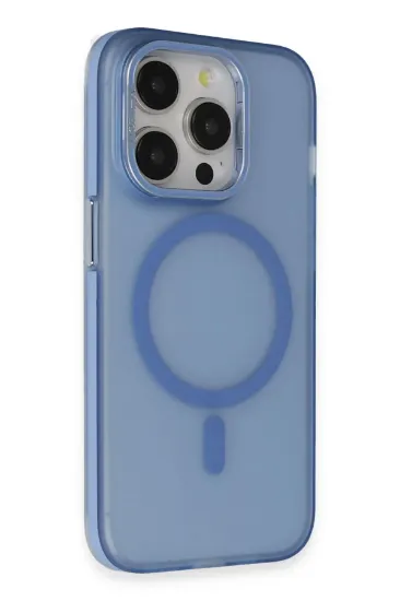 Joko iPhone 15 Pro Max Frost Standlı Magsafe Kapak - Sierra Blue resmi