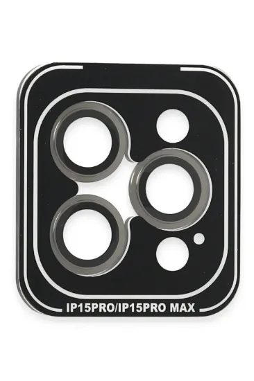 Joko iPhone 15 Pro Max PVD Metal Kamera Lens - Gri resmi