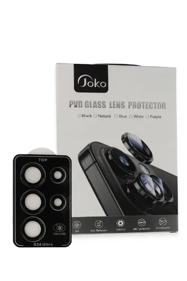 Joko Samsung Galaxy S23 Ultra PVD Metal Kamera Lens - Siyah resmi