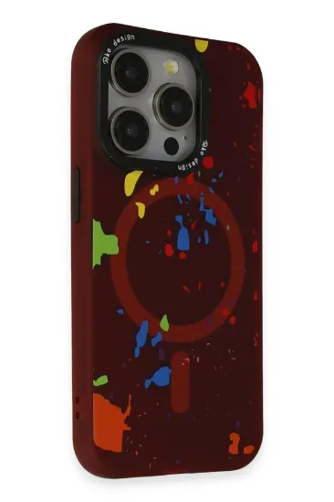 Joko iPhone 15 Pro Colorful Magsafe Kapak - Kırmızı resmi