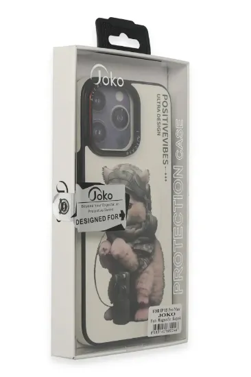 Joko iPhone 15 Pro Fun Magsafe Kapak - Natural Grey-2 resmi