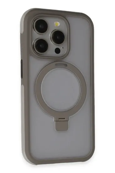 Joko iPhone 15 Pro Max Zorda Airbag Magsafe Standlı Kapak - Titan Gri resmi