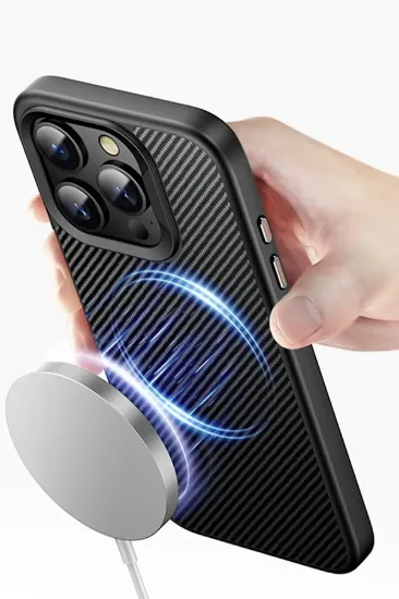 Joko iPhone 15 Pro Dart Karbon Magsafe Kapak - Siyah resmi