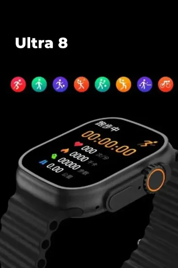 Joko Ultra 8 2.1 inç IPS Ekran Konuşma ve NFC Özellikli Akıllı Saat - Siyah resmi