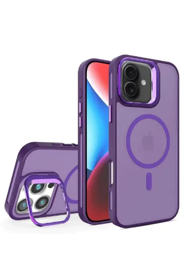 Joko iPhone 16 Flet Lens Magsafe Kapak - Derin Mor resmi