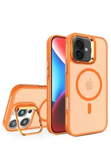 Joko iPhone 16 Flet Lens Magsafe Kapak - Turuncu resmi