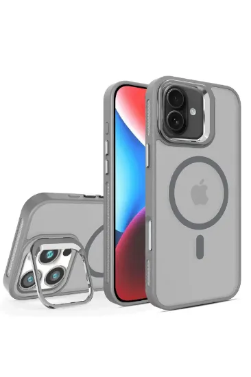 Joko iPhone 16 Plus Flet Lens Magsafe Kapak - Gri resmi