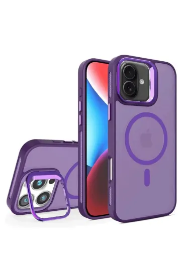 Joko iPhone 16 Plus Flet Lens Magsafe Kapak - Derin Mor resmi
