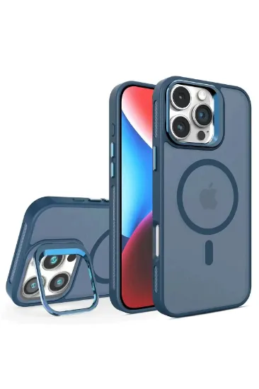 Joko iPhone 16 Pro Max Flet Lens Magsafe Kapak - Lacivert resmi