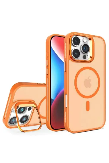 Joko iPhone 16 Pro Max Flet Lens Magsafe Kapak - Turuncu resmi