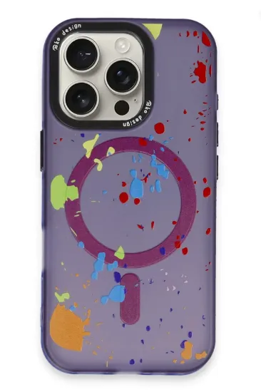 Joko iPhone 16 Pro Colorful Magsafe Kapak - Derin Mor resmi