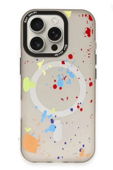 Joko iPhone 16 Pro Max Colorful Magsafe Kapak - Titan Gri resmi