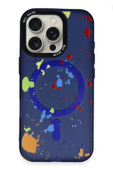 Joko iPhone 16 Pro Max Colorful Magsafe Kapak - Lacivert resmi