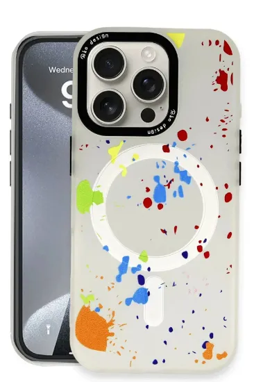 Joko iPhone 16 Pro Max Colorful Magsafe Kapak - Şeffaf resmi