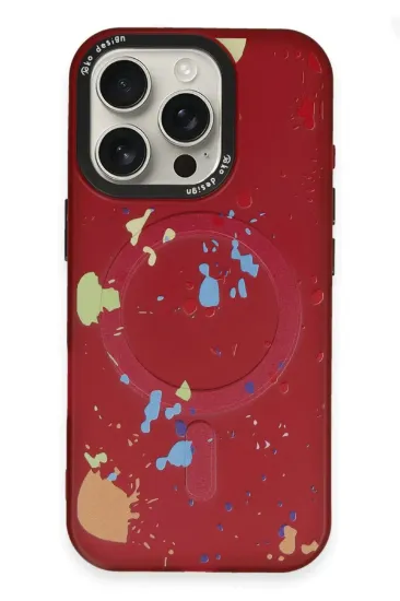 Joko iPhone 16 Pro Max Colorful Magsafe Kapak - Kırmızı resmi