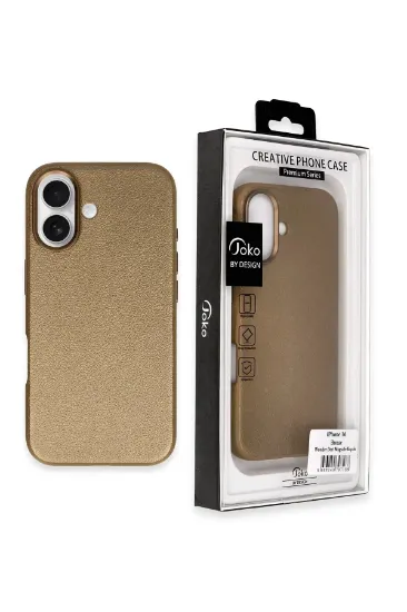 Joko iPhone 16 Wonder Deri Magsafe Kapak - Bronz resmi