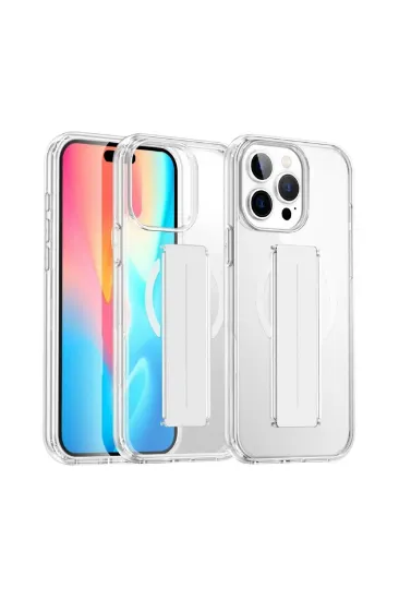 Joko iPhone 15 Pro Max Kılıf Alfa Magsafe Standlı Kapak - Şeffaf resmi