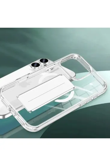 Joko iPhone 16 Kılıf Alfa Magsafe Standlı Kapak - Şeffaf resmi