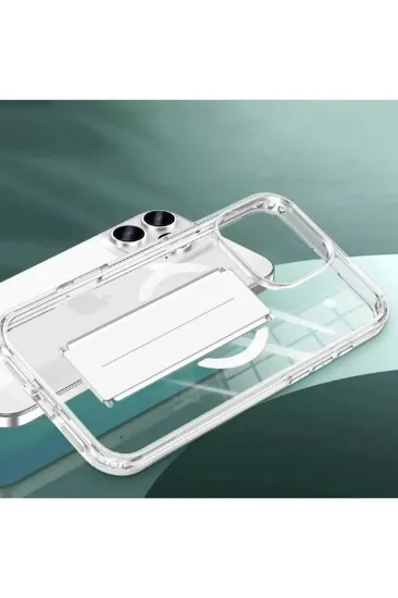 Joko iPhone 16 Pro Max Kılıf Alfa Magsafe Standlı Kapak - Şeffaf resmi
