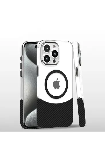 Joko iPhone 16 Pro Max Carbon Puzzle Magsafe Kapak - Siyah-2 resmi