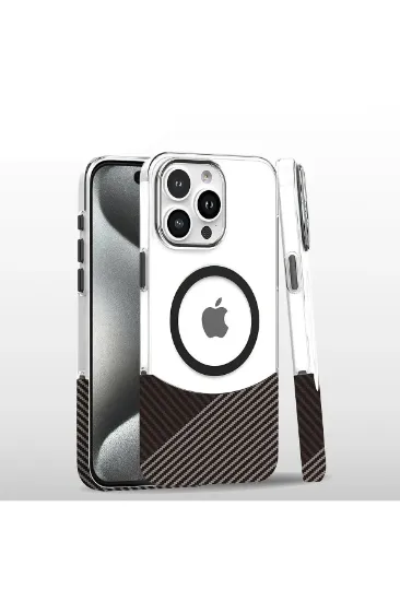 Joko iPhone 16 Pro Max Carbon Puzzle Magsafe Kapak - Gri resmi