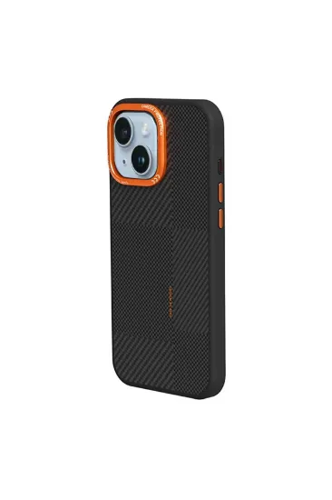 Joko iPhone 15 Orange Karbon Magsafe Kapak - Turuncu resmi