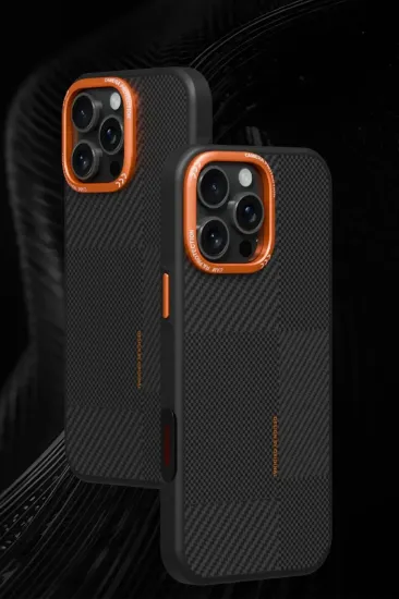 Joko iPhone 16 Pro Max Orange Karbon Magsafe Kapak - Gri resmi