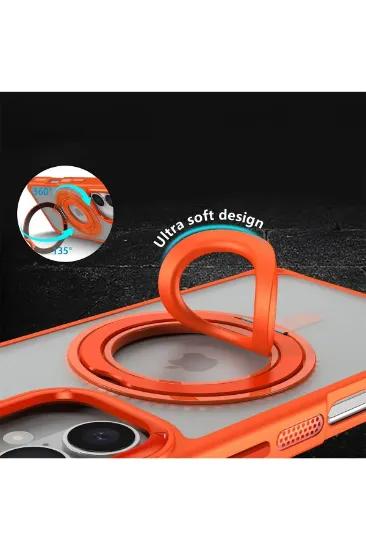Joko iPhone 16 Banza Magsafe Standlı Kapak - Turuncu resmi