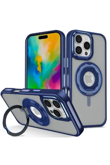 Joko iPhone 16 Pro Banza Magsafe Standlı Kapak - Lacivert resmi