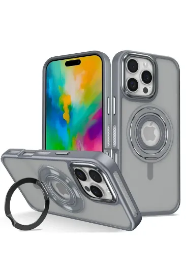 Joko iPhone 16 Pro Max Banza Magsafe Standlı Kapak - Titan Gri resmi