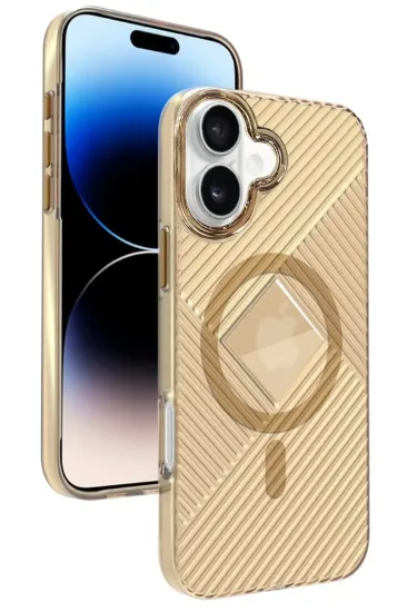 Joko iPhone 16 Stella PC Sert Magsafe Kılıf - Gold resmi