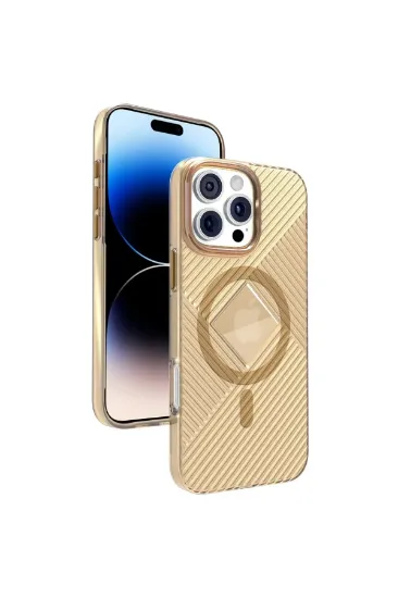 Joko iPhone 16 Pro Max Stella PC Sert Magsafe Kılıf - Gold resmi