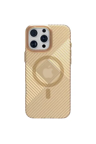 Joko iPhone 16 Pro Max Stella PC Sert Magsafe Kılıf - Gold resmi