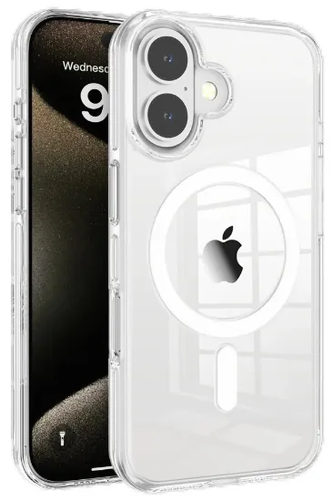 Joko iPhone 16 Gleam PC Sert Magsafe Kılıf - Şeffaf resmi