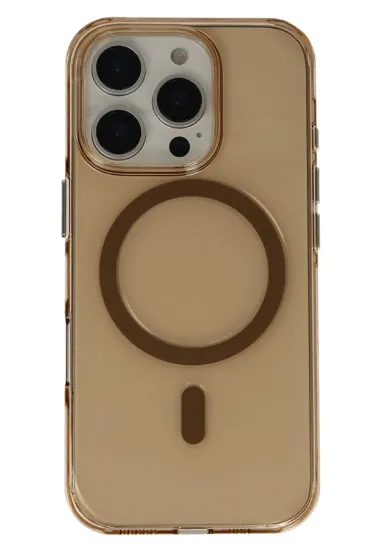 Joko iPhone 16 Pro Gleam PC Sert Magsafe Kılıf - Şeffaf-Gold resmi