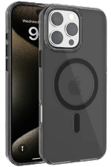 Joko iPhone 16 Pro Max Gleam PC Sert Magsafe Kılıf - Siyah resmi