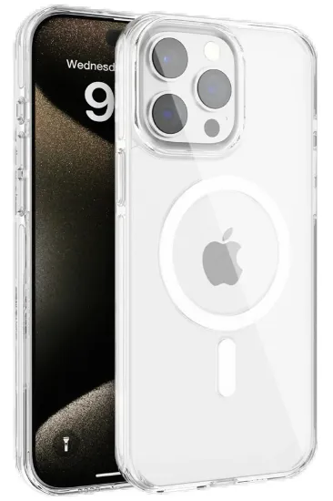 Joko iPhone 15 Pro Gleam PC Sert Magsafe Kılıf - Şeffaf resmi