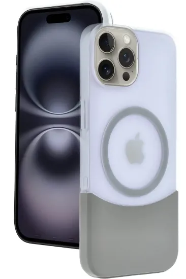 Joko Apple iPhone 15 Pro Max Velar Magsafe Kapak - Natural Grey resmi
