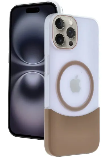 Joko Apple iPhone 15 Pro Max Velar Magsafe Kapak - Çöl Titanyum resmi
